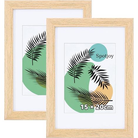 Spotjoy 2er Set Bilderrahmen 15x20 cm Schwarz Acrylglas Holzrahmen (1/5)