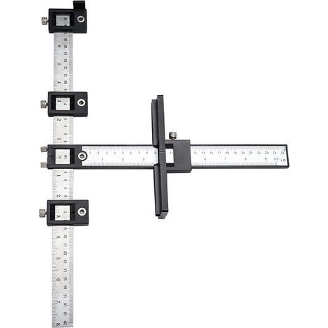 Règle multifonction de perçage et de positionnement / Gabarit de pose pour menuiserie