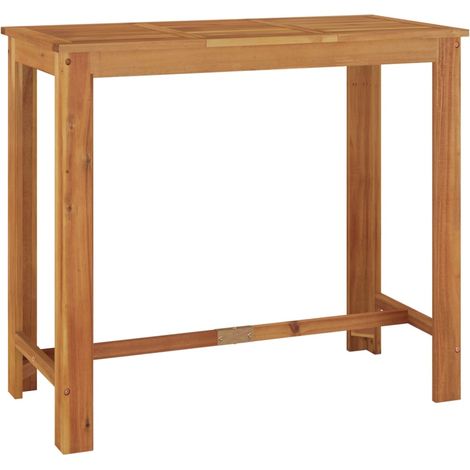 Table de bar de jardin 120x60x105 Bois d'acacia solide (1/5)