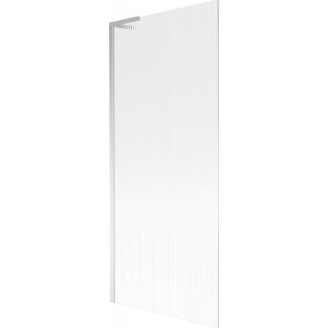 Mexen Next L Badewannenabtrennung 1-flügelig 80 x 150 cm, Streifen, Chrom - 895-080-000-03-09-01 (1/5)