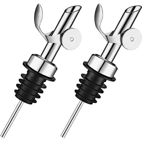 Versatore automatico in 2 pezzi – Versatore automatico pieghevole per olio d'oliva – Versatore per bottiglie di liquori – Versatore per olio d'oliva – Versatore – Versatore per vino – Tappo per vino – (1/3)