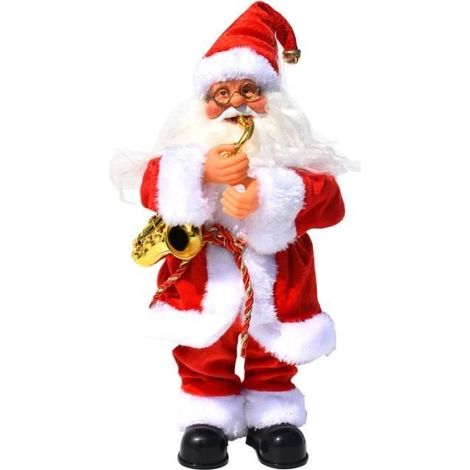 Père Noël Dansant et Chantant-Décoration pour Les fêtes de Fin d'année Automate Père Noël Décoration Musical Décor Classique Cadeau (1/4)