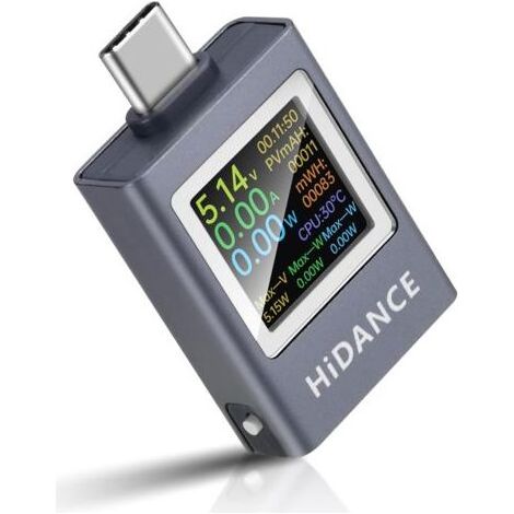 Testeur de courant et de puissance, affichage numérique multifonctionnel, convertisseur de tension CC 13 en 1 (4,5-50 V), compatible avec la charge des téléphones portables USB-C et doté de la fonctio (1/5)
