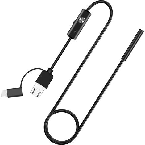 Caméra endoscope USB - Câble semi-rigide - Capture vidéo en temps réel - Appareil d'inspection pratique pour les zones difficiles à atteindre - Machinerie, moteur, , tuyaux, maison (1/5)