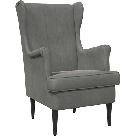 Armchair Dark Grey Velvet vidaXL