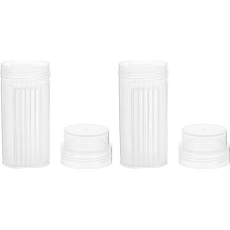 Lot de 2 Pots de Coloration en Plastique avec Couvercle, Capacité 5 Lames, Support Stable Vertical pour Étui de Microscope en Laboratoire (1/5)
