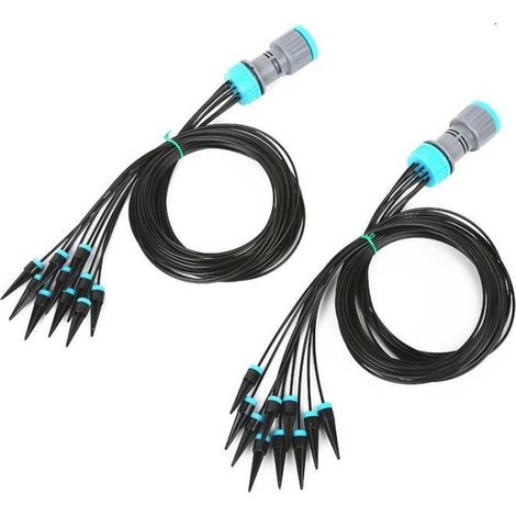 Bewässerungssystem für den Garten, 10 Tropfer, automatische Bewässerung, Versickerung, Tropfbewässerung (2 Stück)