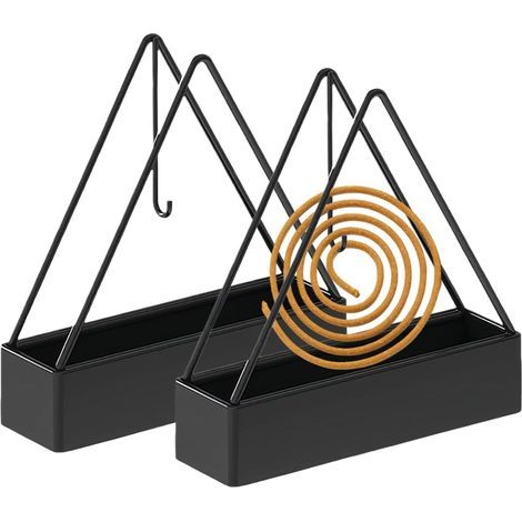 2 Pièces Support Spirale Anti Moustique,Spirale Exterieur Support Bobine Anti-Moustique Porte Encens Serpentin Anti Moustique,pour Extérieur Camping Chambre Bureau (1/5)