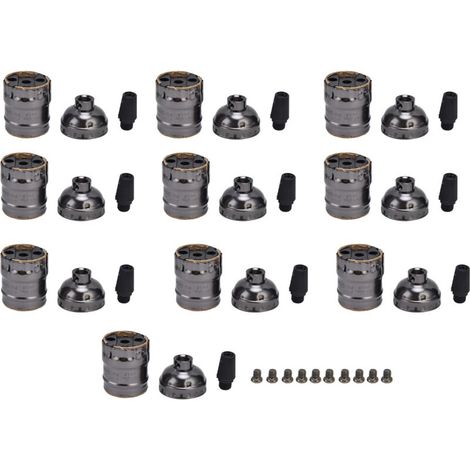 Support de lampe rétro, 10 pièces, douille d'ampoule de plafond en aluminium Durable et élégante pour ampoule E26 E27 (1/5)