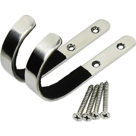 Ensemble de 2 étagères murales de rangement avec crochets et supports pour outils.-2pcs-Silver