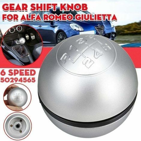 6-Gang-Schaltknauf für Alfa Romeo Giulietta – Material: Metall und Kunststoff – Elegantes Design für hohen Komfort – 6-Gang (1/4)