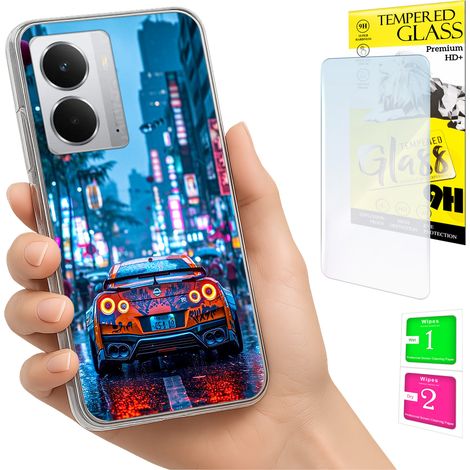 Funda para Realme 14 5G / 14T 5G con cubierta trasera para foto + cristal 9H (1/5)