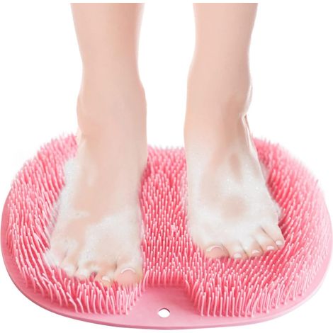 Grande éponge à pieds, tapis de massage nettoyant avec ventouses, antidérapante, éponge douce pour le bain, éponge pour le dos, masseur, éponge pour les pieds.-AquaForge (1/5)
