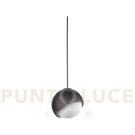 BLOOM LAMPADARIO A SOSPENSIONE 1 LUCE ATTACCO E27 LAMPADINA INCLUSA L.17CM NERO