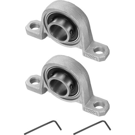 2pcs Paliers de Battement Montés Lisse KP004, Palier à Semelle Alésage 20mm pour Bride Roulement à Bille de Bloc Roue de Brouette Machine à Axe Imprimante 3D, P6(ABEC3) (1/5)