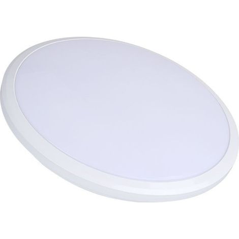 Plafonnier LED rond 12W 20cm blanc, luminaire étanche IP54, éclairage blanc pur, plafonnier moderne pour salle de bain, chambre, balcon, boîtier inclus (1/5)
