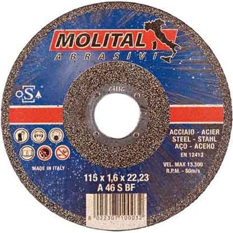 DISCO DA TAGLIO PER FERRO SOTTILE MOLITAL Ø 76x1,0 mm Q.TA 25