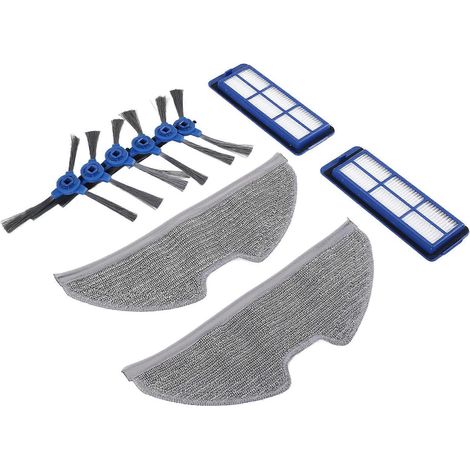 Compatible avec les aspirateurs robots Eufy RoboVac G10 et G30 : filtre de rechange, chiffon de nettoyage, brosse latérale et accessoires. (1/5)