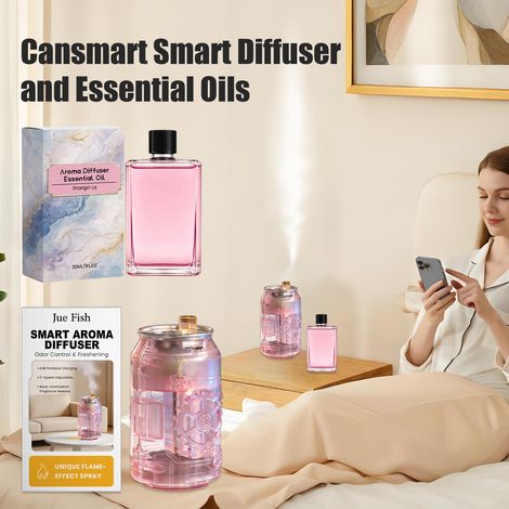 Intelligenter Aromatherapie-Diffusor in einer Aluminiumdose, ätherische Ölserie, reinigt die Luft und hinterlässt einen frischen und lang anhaltenden Duft im Schlafzimmer - ätherische Öle für die Arom (1/5)