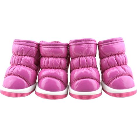Chaussures Pour Chien - Imperméables Anti-dérapantes - Protection Des Pattes Pour Neige Et Randonnée - Rose - Taille XL (1/5)