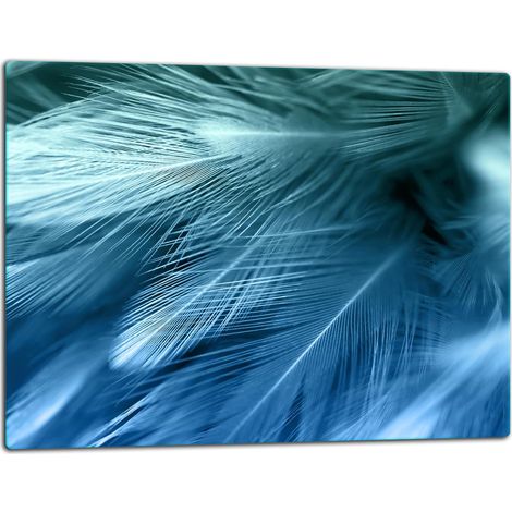 Tabla de cortar de vidrio de 52x40 cm con forma de pluma (1/5)
