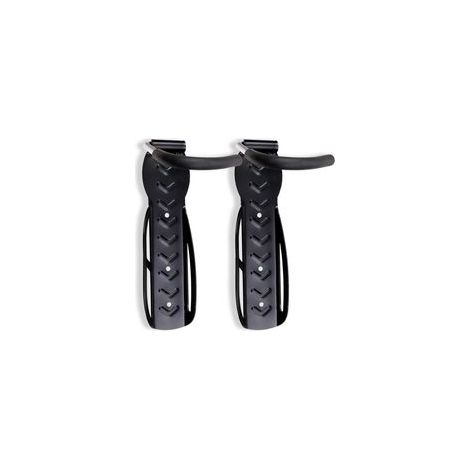 Lot de 2 porte-vélos Noir- Supports pour vélos, fixations murales - Pour 2 vélos (1/5)