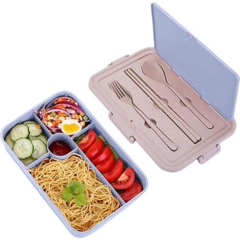 LUNCH BOX - BOITE A REPAS SKY TEARS Boicirctes Bento Lunch Box Enfant Deacutejeuner Boicircte Lunch Etanche en Paille de Bleacut259 (1/4)
