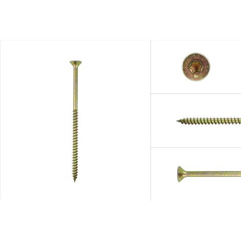Spanplattenschrauben gelb verzinkt 5 x 100 mm Torx 20 mit