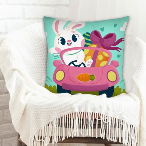 Housse de coussin 45x45 cm carrée à fermeture éclair invisible pour Noël, la Saint-Valentin, anniversaire (1/5)