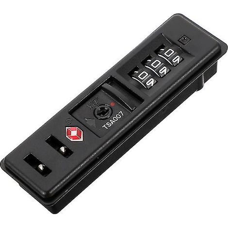 Cadenas portable TSA à code douanier pour bagage PC avec serrure encastrée antivol à combinaison noir - 95 x 26 cm (1/5)