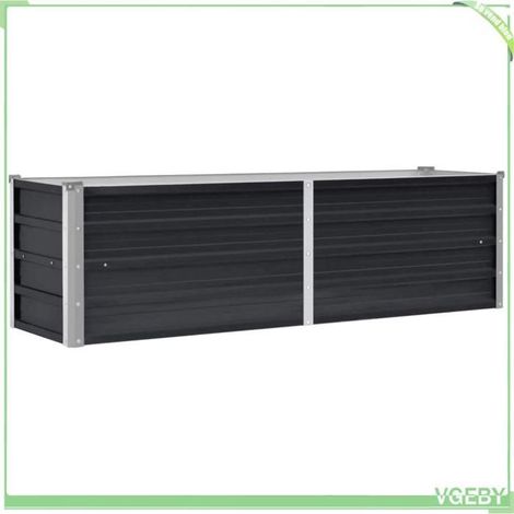 Bac surélevé - FAFEICY - 45731 - Acier galvanisé - 160x40x45 cm - Anthracite (1/5)