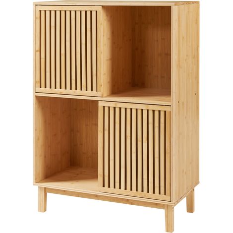 Libreria in bambù 120 x 84 x 39 cm naturale 030009002