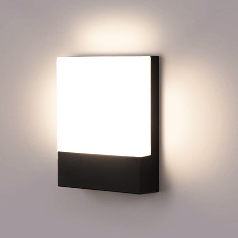 Applique Murale Exterieur 18W Lampe Exterieur Murale Imperméable IP65 Luminaire Extérieur LED pour Balcon, Jardin, Rue, Garage, Noir (Blanc Neutre)