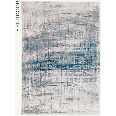 GRIFF DESIGN - TAPPETO MODERNO MAD MEN - Prodotto in Belgio - Rifinito a mano - Antiscivolo naturale - 85% Cotone - 15% Poliestere - Azzurrite del Bronx - 80 x 150 CM (1/5)