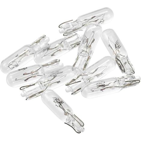 10pcs DC 12V T5 W1.2W LED Incandescent Tableau Bord Light Blanc pour Voiture (1/4)