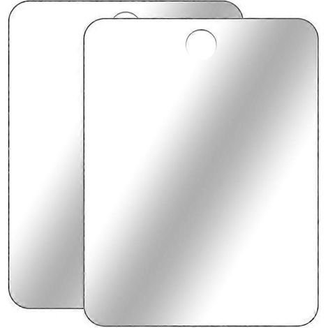 Set aus 2 bruch- und beschlagfreien Duschspiegeln, große Größe 18 x 13 cm, ideal zum Rasieren und Schminken. Luxuriöser Duschspiegel aus bruch- und beschlagfreiem Plexiglas.