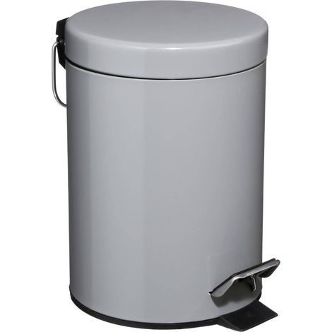 Cestino rotondo in metallo colorama 3l grigio - 5five