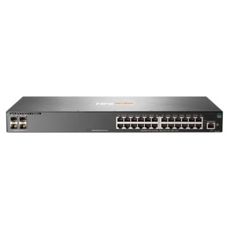 Hewlett Packard Enterprise Aruba 2930f, 24 puertos Gigabit Ethernet (10/100/1000) de capa 3 gestionable, 4 puertos SFP, 1U, gris