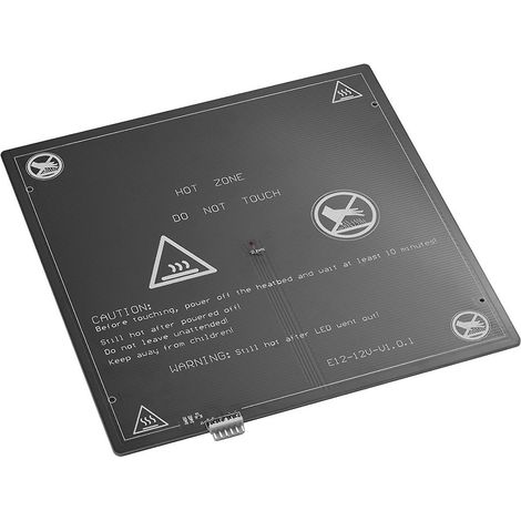 12V 3D-Drucker-Heizbett-Heizplattform, Aluminium, 300 x 300 x 3 mm, mit Heizbett-Anschlusskabel