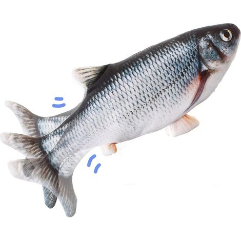 Poisson jouet pour chat, poisson électrique à l'herbe à chat, poisson jouet électrique de simulation rechargeable par USB, jouet interactif pour animaux de compagnie (1/5)