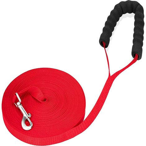 20 m Hundeleine – Robuste Trainingsleine – Strapazierfähiges Nylon mit gepolstertem Griff – Für Training und Outdoor-Aktivitäten – Alle Größen (1/5)