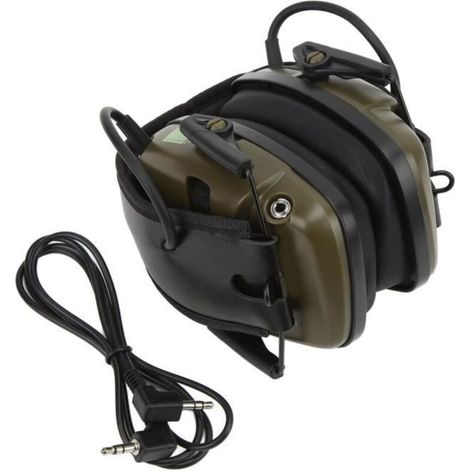 Casque de Chasse Professionnel ZERONE - Cache‑oreilles anti‑bruit - Vert foncé