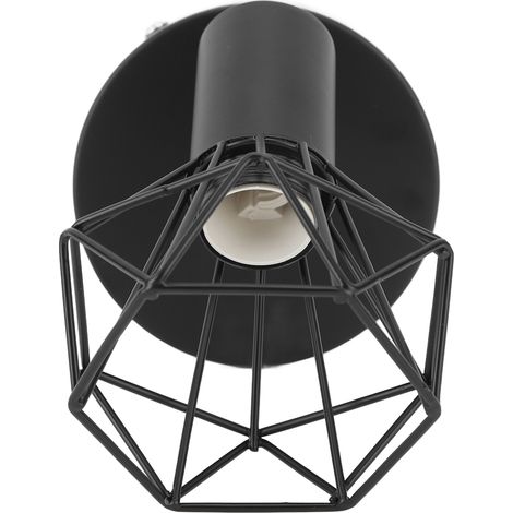 Douille de lampe réglable industrielle noire E14, fixation murale, pour lampe de chevet, de lecture ou d'étude (1/5)