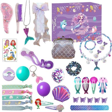 Calendrier De L Avent Sirène Noël Avec Décompte 24 Jours  Accessoires De Décoration Sirène - Les Bijoux De Noël Pour Une Jolie Parure Durant Les  Pour Fille Filles Garnitures De Chau (1/5)