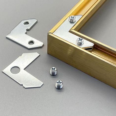 Cadre photo en alliage d'aluminium, équerre de montage à angle droit, pièces d'assemblage diagonales épaissies de 2 mm avec vis de fixation