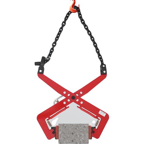 Pince de levage de pierre, ouverture réglable 30-51 cm, capacité de charge 350 kg, acier allié haute résistance, mandrin en caoutchouc antidérapant, structure en ciseaux (1/5)