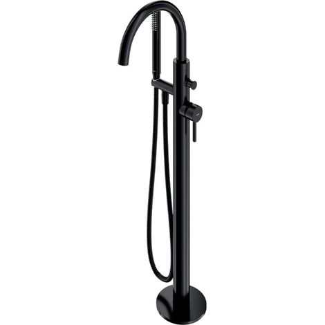 OMNIRES Y - Grifo de pie para bañera, con cuerpo, negro Y1233-SBL (1/2)