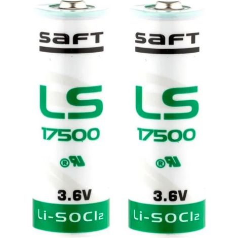 Saft LS17500 Lithium 3.6V 3.6Ah Lot De 2 piles Made in France.
..