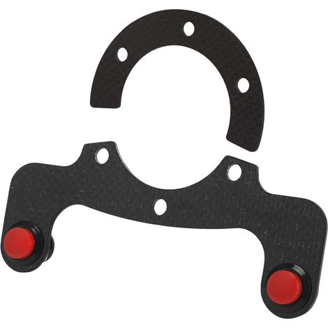 Kits de boutons de klaxon externes en fibre de carbone pour volants MOMO/OMP/Nardi/Sparco à 6 boulons et double bouton-AquaForge (1/5)