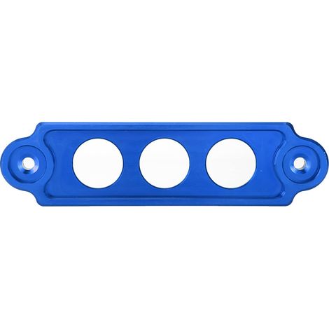 Barre de fixation batterie universelle 14 cm en alliage d'aluminium 3 trous bleue (1/5)